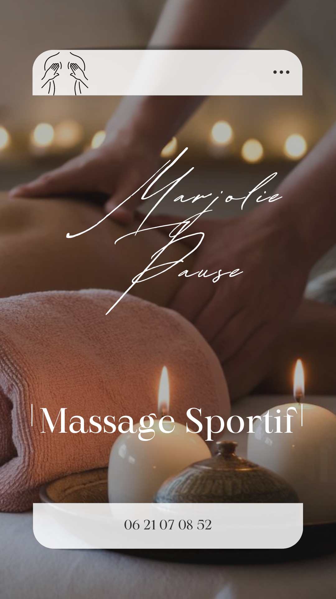 Massage d'un sportif amateur à Gardanne avec Marjolie Pause